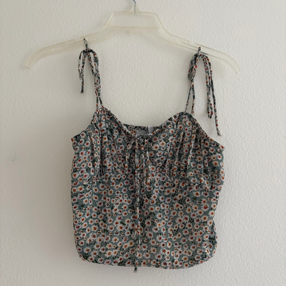 Princess Polly Blue Floral Tank Top